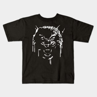 BIG CAT GRAFFITI OVER BLACK Kids T-Shirt